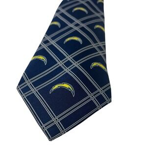 Men's NFL Football San Diego Los Angeles‎ Chargers Blue Tie Polyesters Bolts